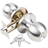 GSCZ Door Knob with Key for Bedroom Door Locks with Keys, Stainless Steel Doorknob with Lock and Key, Ball Door Handle with Key Doorknob with Lock and Key