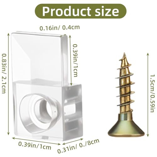 Image of 50 Sets Mirror Clips for Wall Mounting, Mirror Holder Clips with Screws, Mirror Hanging Hardware Kit, Stainless Steel Mirror Hooks Heavy Duty Hanger Frameless for Mirror Tile Picture Frame Hanger