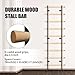 DOLEMODUO Wood Swedish Ladder, Wall Stall Bar for Kids and Adults, Suspension Trainer for Home, Gym, School and Clinics