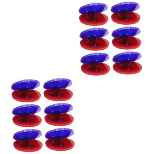 BESPORTBLE 3sets Percussion for Castanets Music Plaything for Early Musical Education Bright Red Blue for Preschool Learning and Rhythm Development 6pcs*3