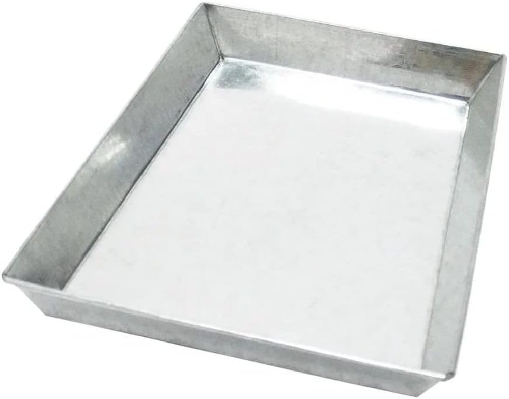 Fireplace Tray Adjustable Ash Pan 17" Fireplace Grate Rectangle Galvanized Steel Ember Holder Durable Ash Tray for Easy Cleanup 17 D X 14.25 W X 2 H Inches