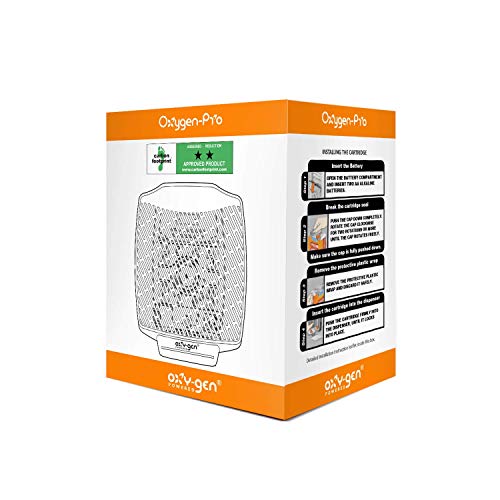 Oxygen-Pro - Fragrance Dispenser, Commercial Air Freshener And Deodorizer, Wall Mounted, Battery Operated Automatic Dispenser, Odor Eliminator And Fragrancing System (1 Pack) #TOP2