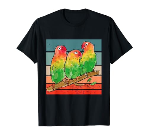 Fisher's Lovebirds Birdwatching popular pet parrot species T-Shirt