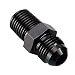 6AN Male Flare to 3/8" NPT Fuel Hose Pipe Fitting Adapters Aluminum Black Anodized JIC -6 AN 9/16-18 to 3/8 inch NPT Thread