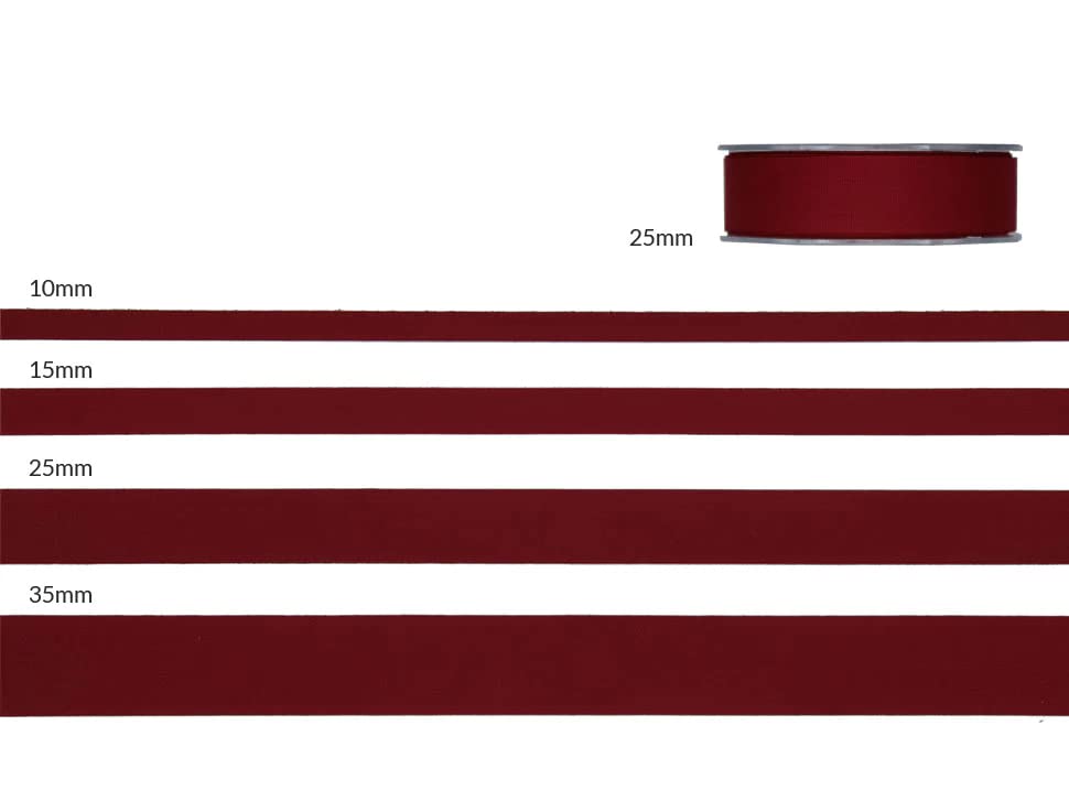 Furlanis Ribbon, Polycotton, Red, 25 mm x 25 m - Image 3