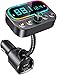 Produktbild Goigrn Bluetooth Adapter Auto, FM Transmitter Auto Bluetooth 5.0 mit Freisprecheinrichtung, KFZ Auto Radio MP3 Player mit 2.0 LCD Display, PD 18W Schnelllade, Unterstützt USB-Stick & Aux Ausgang