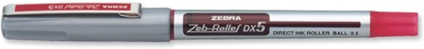 Zebra Dx5 Liq Ink Rollerball Pen - Red