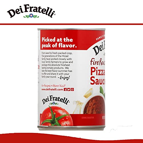 Dei Fratelli Fire Roasted Pizza Sauce (15 oz. Cans, 6 pack) - Vine-Ripened - No Water Added – Non-GMO, Gluten-Free