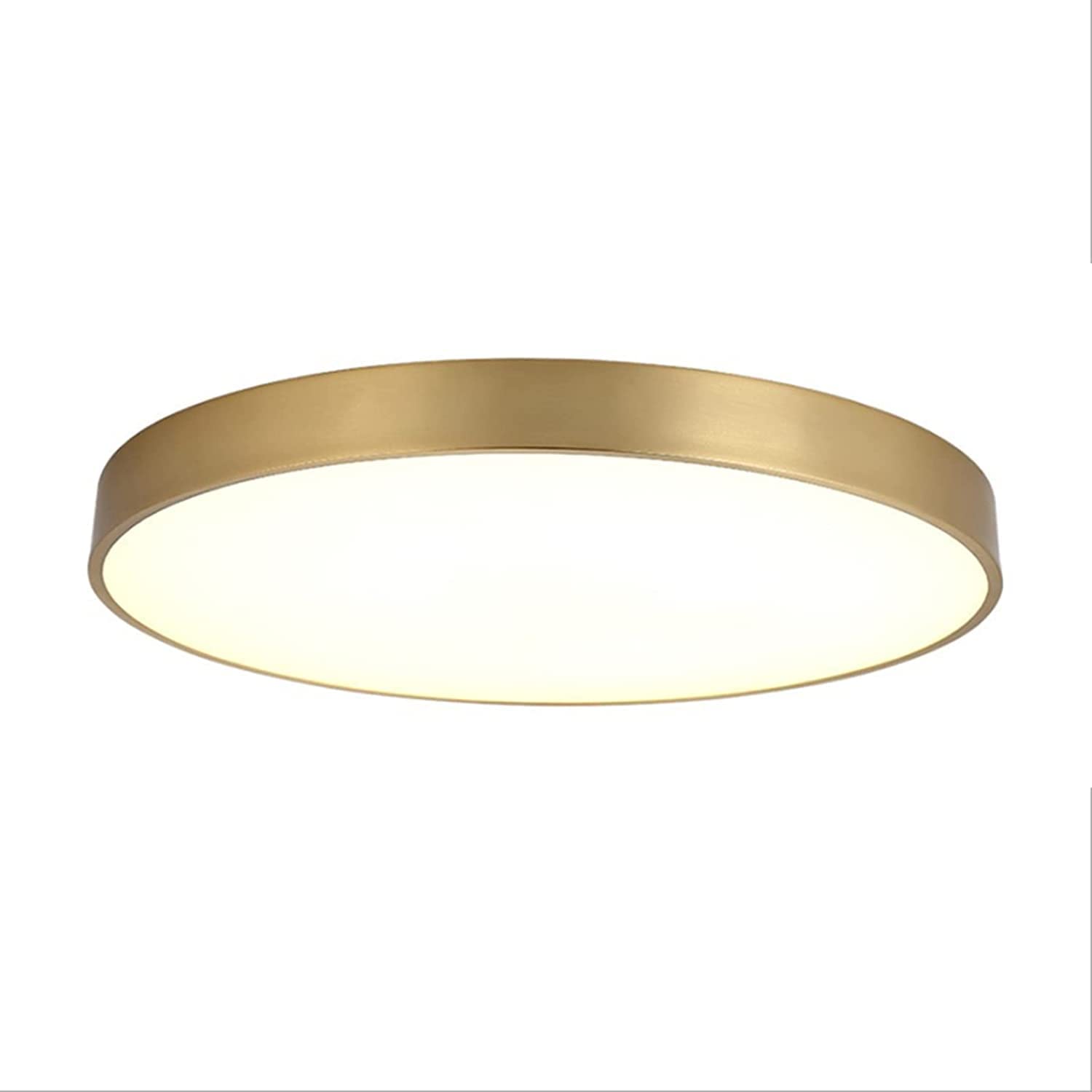 Plafonniers à LED ultra-minces dorés à intensité variable dorée - 7