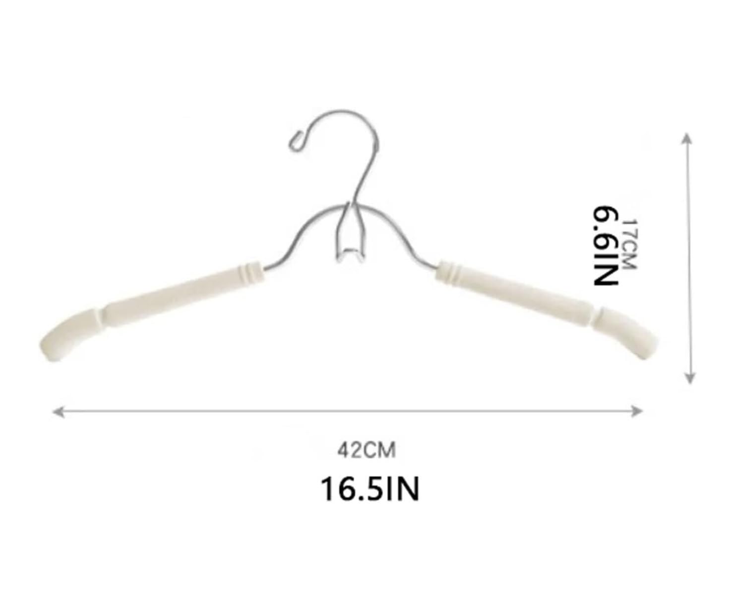 Perchas Ropa Perchas De Esponja Espuma para Ropa, Paquete 10, Antideslizantes Metal para Abrigo, Traje, Camisa, Suéter, Organizadores Armario Perchas Antideslizantes(Bruin)