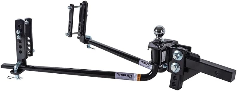 Trailer Life Weight Distribution Trailer Hitch, 10K Round Bar Style | Built-in Sway Control | No Chains Needed | Minimizes Sway | Round-Bar Design