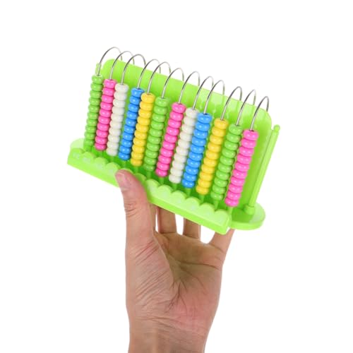Toddmomy Kids 12 Rods Abacus for Math Learning Lightweight Portable Educational Bead Counting Tool Early Development Arithmetic Toy