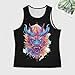Dragon Head Watercolor Mens Tank Top Gym Muscle Tee Sleeveless Sports Bodybuilder T-Shirt Beach 3XL
