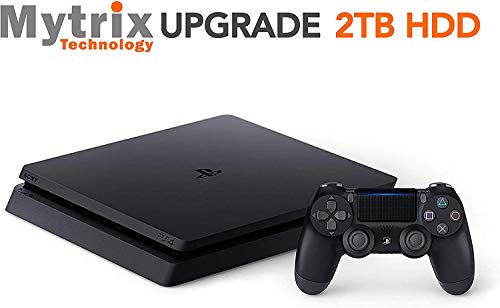 Mytrix Playstation 4 Slim 2TB Console with DualShock 4 Wireless Controller and HDMI Bundle, Playstation Enhanced