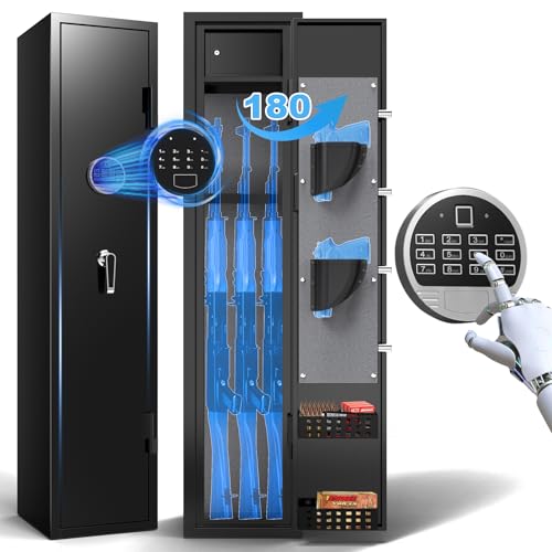 HEANVO 2-3 Rifle Safe with Alarm & Digital Keypad
