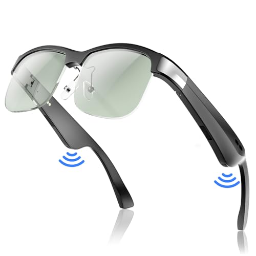 Smart Glasses, Polarized Bluetooth Sunglasses, Built-in Mic & Speakers, Voice Assistant, UV...