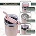 Christian Art Gifts Extra Large Double-Wall Insulated Stainless Steel Women's Travel Tumbler Thermos: All Things are Possible Inspirational Scripture, Reusable Straw/Twist Lid, Pink/Gold Floral, 40 oz