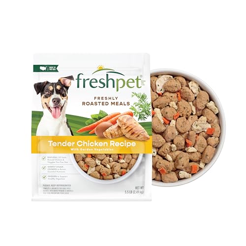 Freshpet Fresh Dog Food, Freshly Roasted Meals, Tender Chicken Recipe, 5.5 lb
