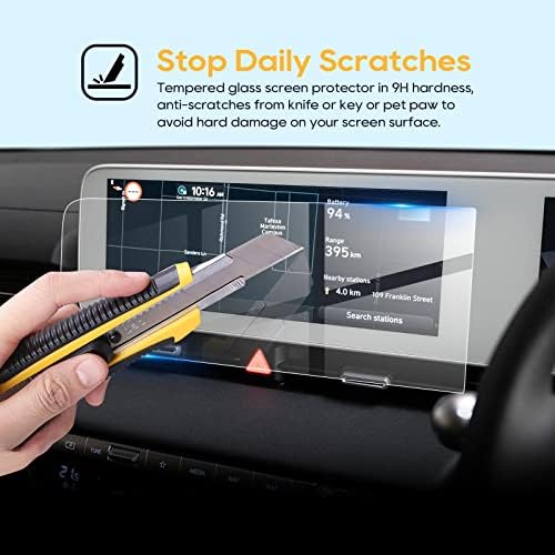GPS Proteggi Schermo per Hyundai Ioniq 5 Right Hand Drive 2021,AntiGraffio Navigazione per Auto Schermo in Vetro Temperato Pellicola Protettiva