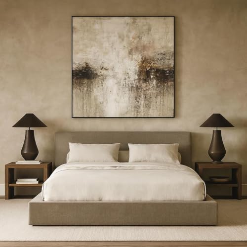 Cloud Frame Square Bed – Washable Cover - Soft Upholstered Linen - Minimalist Modern - Sold Separately (Waterproof Taupe Linen, Queen Base) by Cloud Frame - Used condition - US$231.94