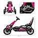 Aosom 12V Electric Go Kart for Kids, Outdoor Ride-On Toy with Forward Backward Drive & Adjustable Speed, Gift for Child 3-8 Years Old, Pink