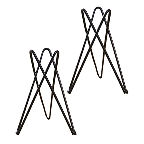 TOYANDONA 2 Pezzi Supporto per Ananas Ad Aria Piante Artificiali da Titolari Fioriere Piedistallo Treppiedi Pentola in Piedi Pianta Nero Arredamento Casa Black