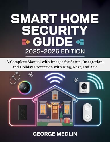 SMART HOME SECURITY GUIDE 2025-2026 EDITION: A Complete Manual with Images for Setup, Integration, and Holiday Protection with Ring, Nest, and Arlo (The DIY Smart Home Guide Collection)
