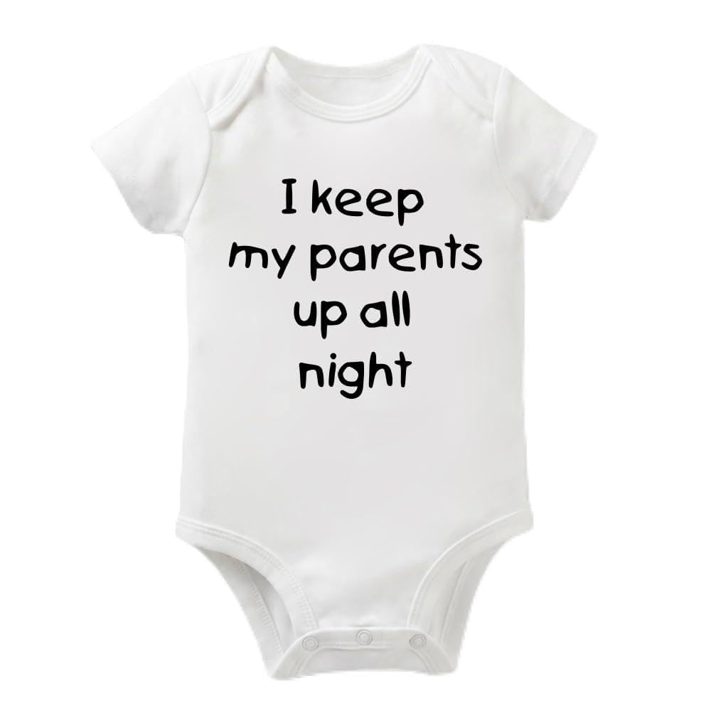 Rocksir Funny Slogan Super Soft Cotton Comfy Baby Short Sleeve Bodysuit