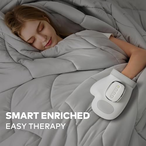Vodeson Therapeutic Hand Massager with Heat Therapy & Compression - Arthritis Pain Relief & Muscle Recovery, 3D Compression with 13 Airbags for Office Workers/Gamers/Post-Surgery Care