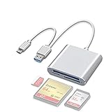 🌟 [Amplia compatibilidad]El lector de tarjetas Micro SD se conecta fácilmente a una computadora con Windows (compatible con Windows XP/Vista/7/8/8.1/10/32/64 bit),MAC OS8.6.9.X y versión posterior Compatible con computadora portátil, Samsung Galaxy S10/S9/S8/Note 8/Note 9, Pixelbook, Dell XPS 15, Galaxy Book y muchos otros dispositivos USB-C Micro USB Lector de tarjetas CF / Micro SD / SD USB C para admitir Sandisk Lexar SDHC, SDXC (USHII, USH -II, USHI), Mini SD, TF y tarjetas Compact Flash.
