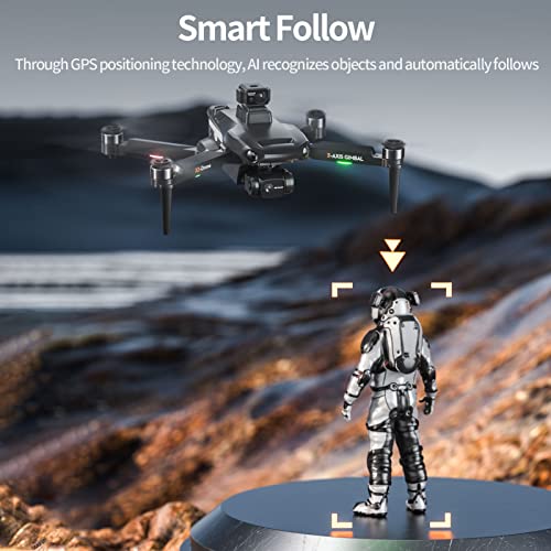 Qudai Drone GPS com Câmera 8K 3 eixos Gimbal 5G Wifi FPV Quadcopter 5000m Distância de Controle 35mi
