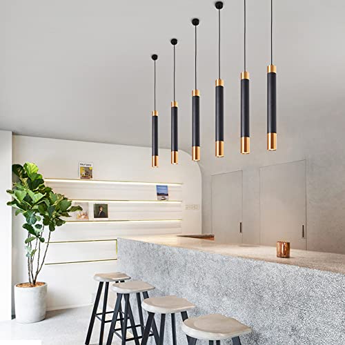 Lámpara colgante de tubo largo LED blanca de aluminio de 40 cm 5