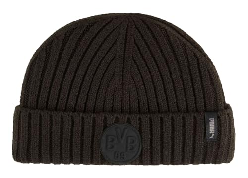 Bonnet monochrome Noir PUMA BVB au design épuré et maille extensible