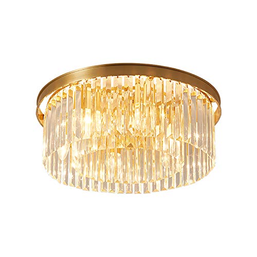 Plafonnier en cristal moderne dorure élégante pour illuminer le hall d'entrée et la chambre