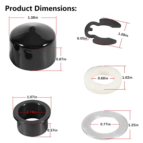 Deecaray Am124509 Double Idler Arm Bushing Seal Cap & Hardware Rebuild Kit, Compatible With John Deere Am126566 M143350 Am127958 Am124509 M111740 M147966 M111358 (9-Piece) #TOP6