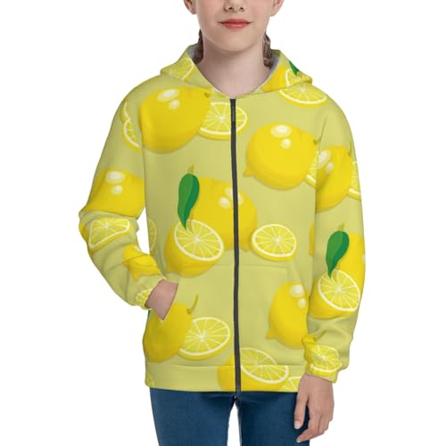 Bright Lemons Kids Pullover Hoodies Boys Zip Up Sweatshirts Girls Athletic Clothes with Pocket3