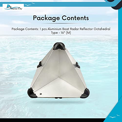 MARINE CITY Aluminum Boat Radar Reflector Octahedral Type Optimum Performance (16\" (Medium))