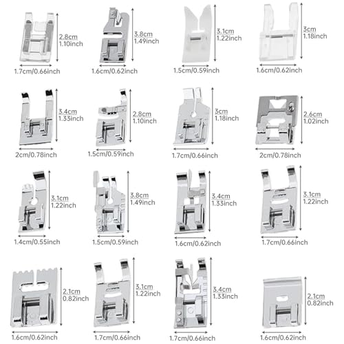 Juego de 35 Piezas de Pies Prensatelas para Máquina de Coser miniatura 4