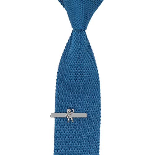 Mendepot Antique Silver Tone Astronaut Tie Clip Space Pilot Tie Clip With Box #TOP3