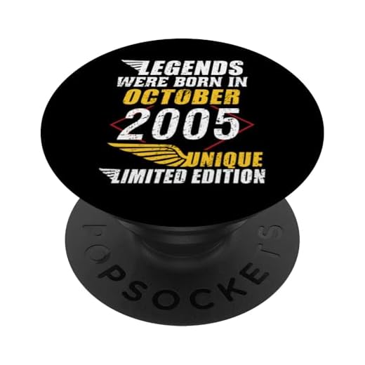 Cumpleaños Octubre 2005 Edición Limitada Regalo Used Vintage PopSockets PopGrip Intercambiable