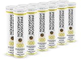 Precision Hydration Lite Electrolyte Tablets - Tabletas efervescentes de hidratación de múltiples potencias - Combate calambres - Bajas calorías, sin gluten, vegan(12 tubo, 500 mg/L - tubo amarillo)