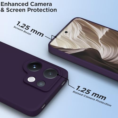 Image of Outlouders Back Cover for Vivo V60 5G / Vivo T4 Pro 5G | Camera Protection | Durable Soft Matte Silicone Bumper Case (Purple)