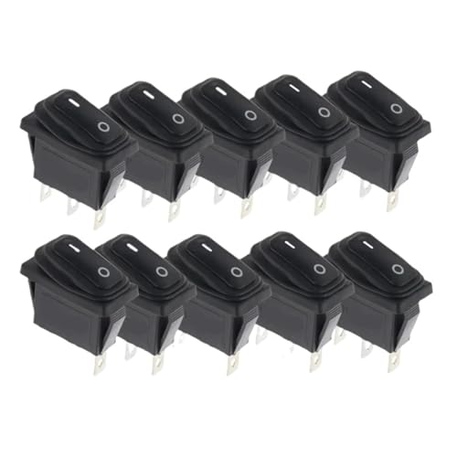 Interruptor basculante KCD3 rectangular de 12V y 220V 20A sin luz azul 2