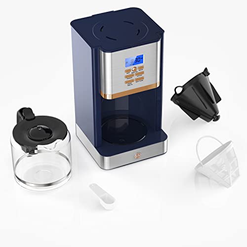 Joy Kitchen 12-Cup Digital Programmable Drip Coffee With Glass Carafe, Reusable Filter Basket & Coffee Spoon, Programmable Up To 24 Hours, Auto Warming & Self-Clean #TOP7