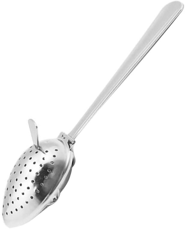 Hemoton Tea Strainer Stainless Steel Tea Filter Infuser with Fine Mesh Long Handle Loose Leaf Accessories for Cups Mugs Teapots Herbs and Spices Reusable Kitchen Gadget