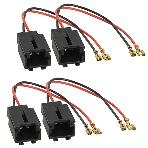 Sound-way 4 x Câbles Adaptateur Faisceau cosse connecteurs fiche pour Haut-parleurs Enceintes Voiture Compatible avec Peugeot, Fiat, Citroen, Vauxhall