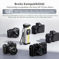 PHOTOOLEX NP-FZ100 Kamera Akkuladegerät, BB Pro Ladegerät mit 100W USB-C-Anschluss und integriertem 16500mAh Akku, kompatibel mit Sony A7III, A7IV, A7R V, A7R IV, A6700, A7R3, ZV-E1, FX3 usw – Ansicht 5