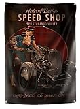  hotrodspirit - Hot Rod Bettys Speed Shop Pin Up Flagge 150 x 90 cm aus Nylon