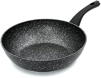 Blackmoor 66160 Classic 28cm Non-Stick Induction Wok/Suitable for Induction, Electric and Gas Hobs/Black Marble Effect Colour