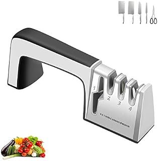 Fubinaty Kitchen Knife Sharpener 4 in 1 Sharp Knives and Scissor Sharpener 4